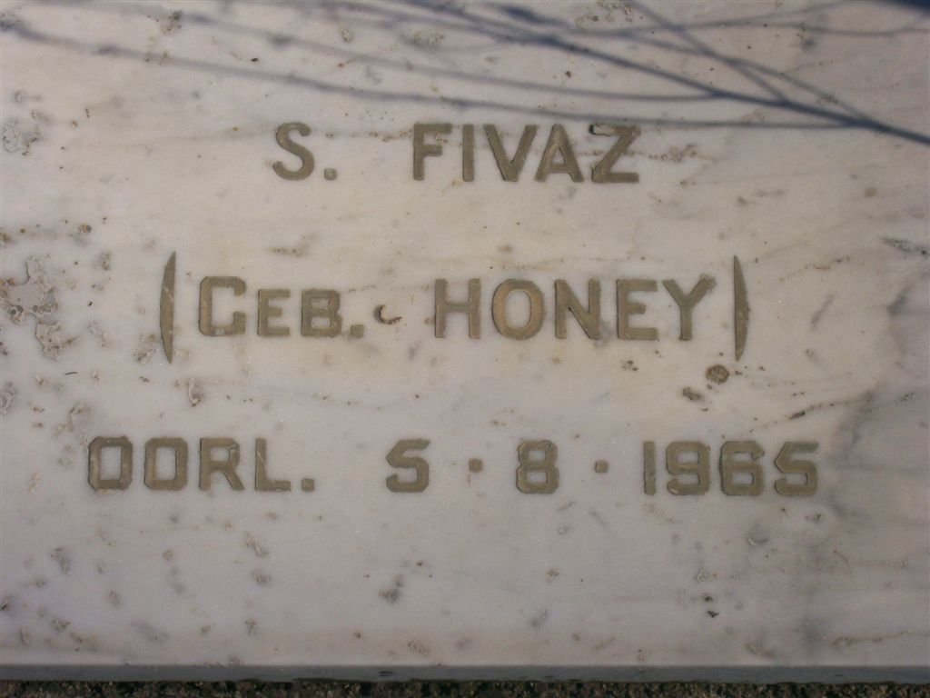 FIVAZ S. nee HONEY -1965