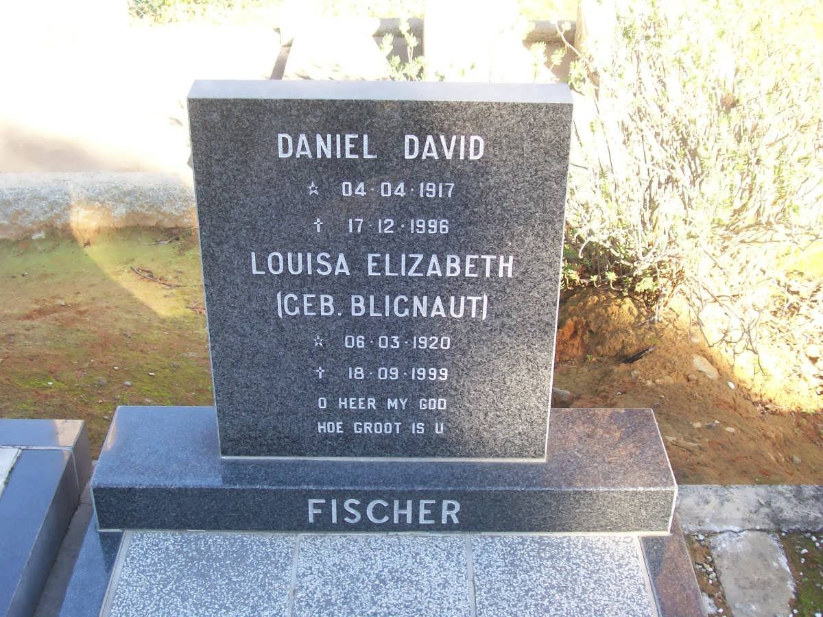 FISCHER Daniel David 1917-1996 &amp; Louisa Elizabeth BLIGNAUT 1920-1999