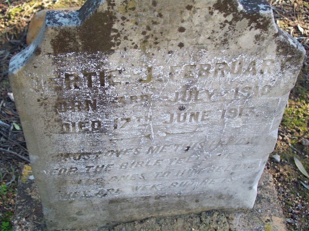 FEBRUARY Bertie J. 1910-1913