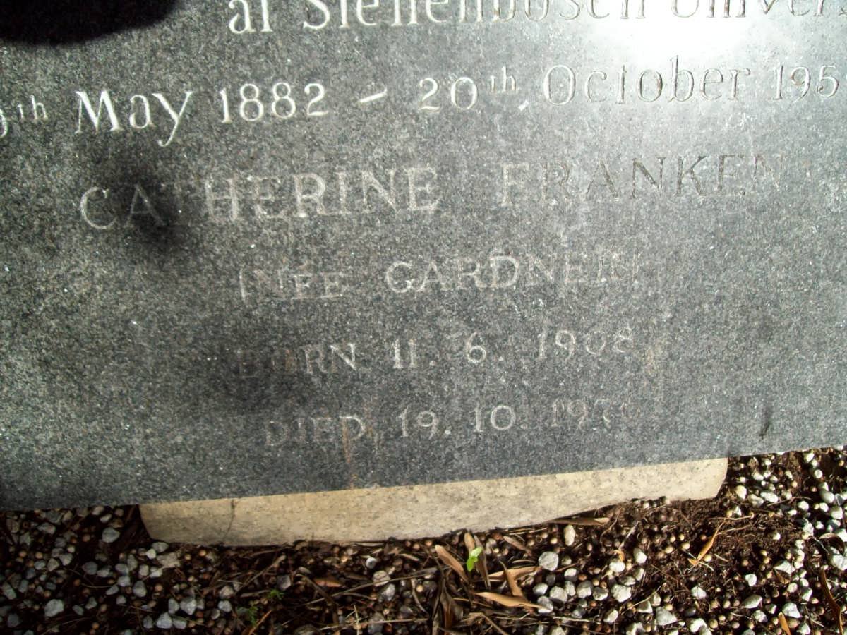 FRANKEN Catherine nee GARDNER 1908-197?