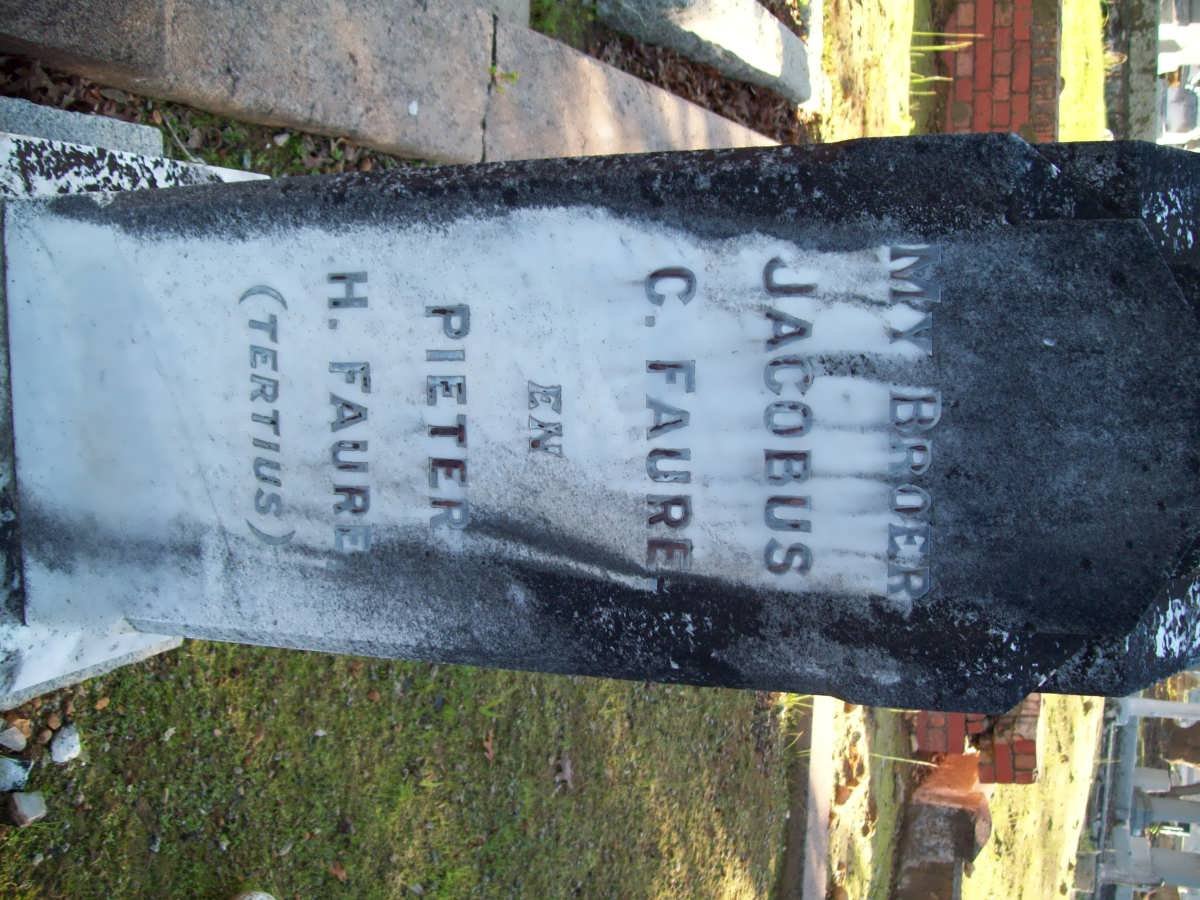 FAURE Pieter H. &amp; Angelique M. BAMBERGER :: FAURE Jacobus C. :: FAURE Pieter H. :: HUGO Alexina J. nee FAURE