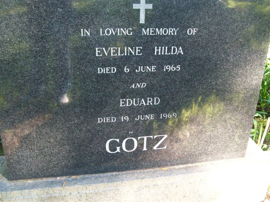 GOTZ Eduard -1969 &amp; Eveline Hilda -1965