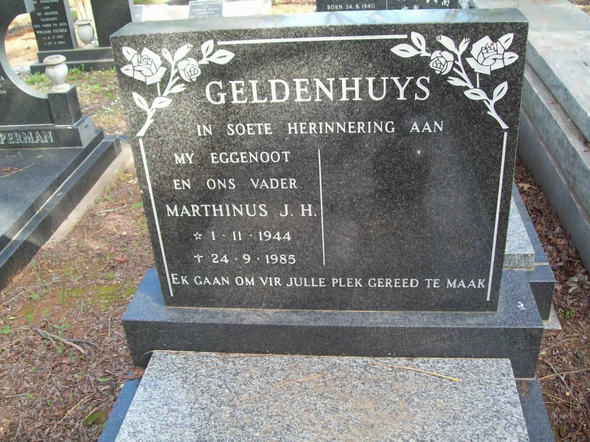GELDENHUYS Marthinus J.H. 1944-1985