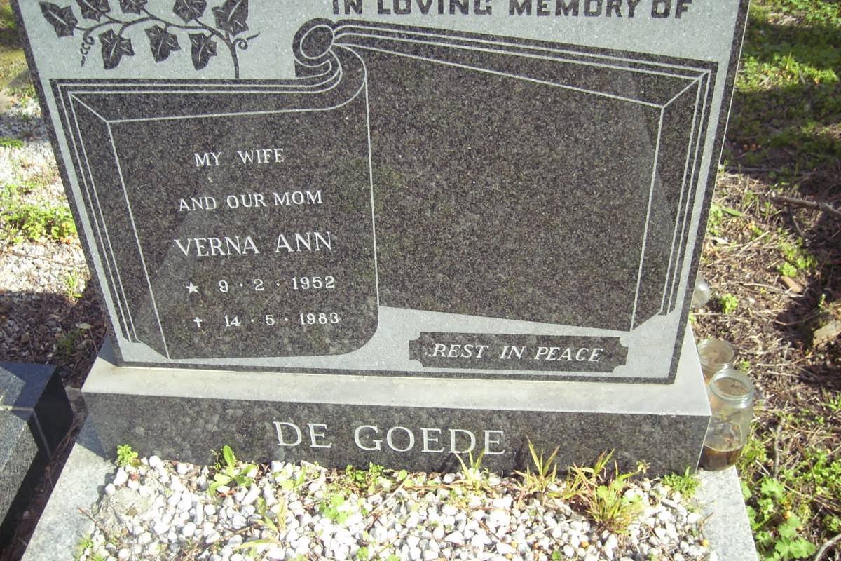 GOEDE Verna Ann, de 1952-1983