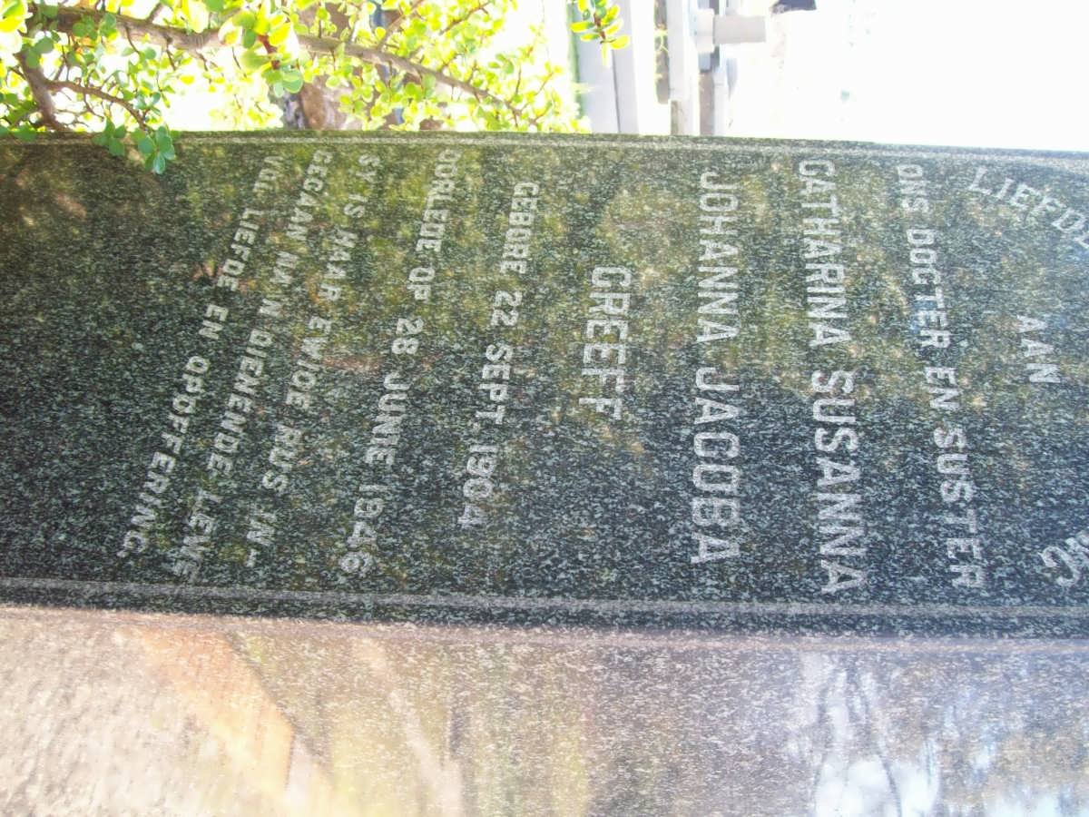 GREEFF Catharina Susanna Johanna Jacoba 1904-1946