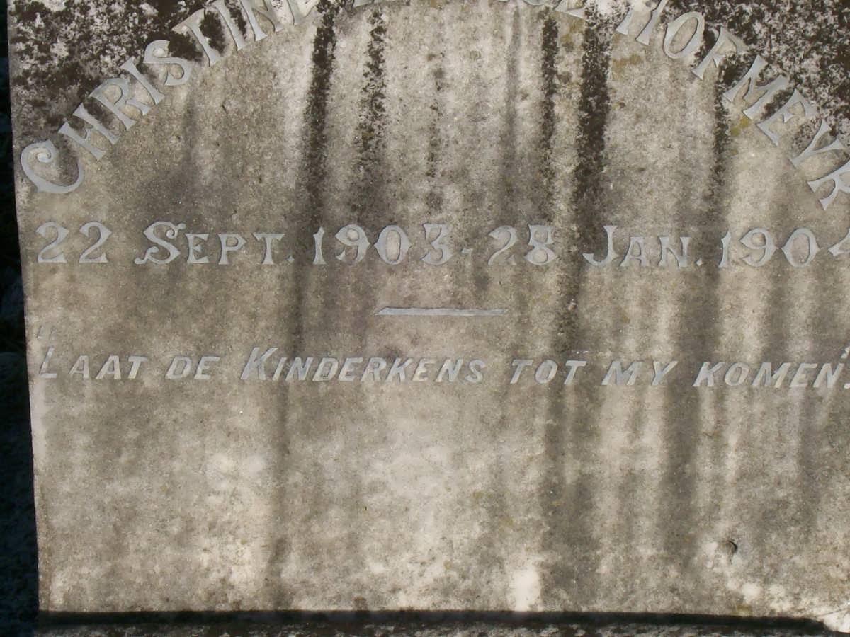 HOFMEYR Christin?? 1903-1904