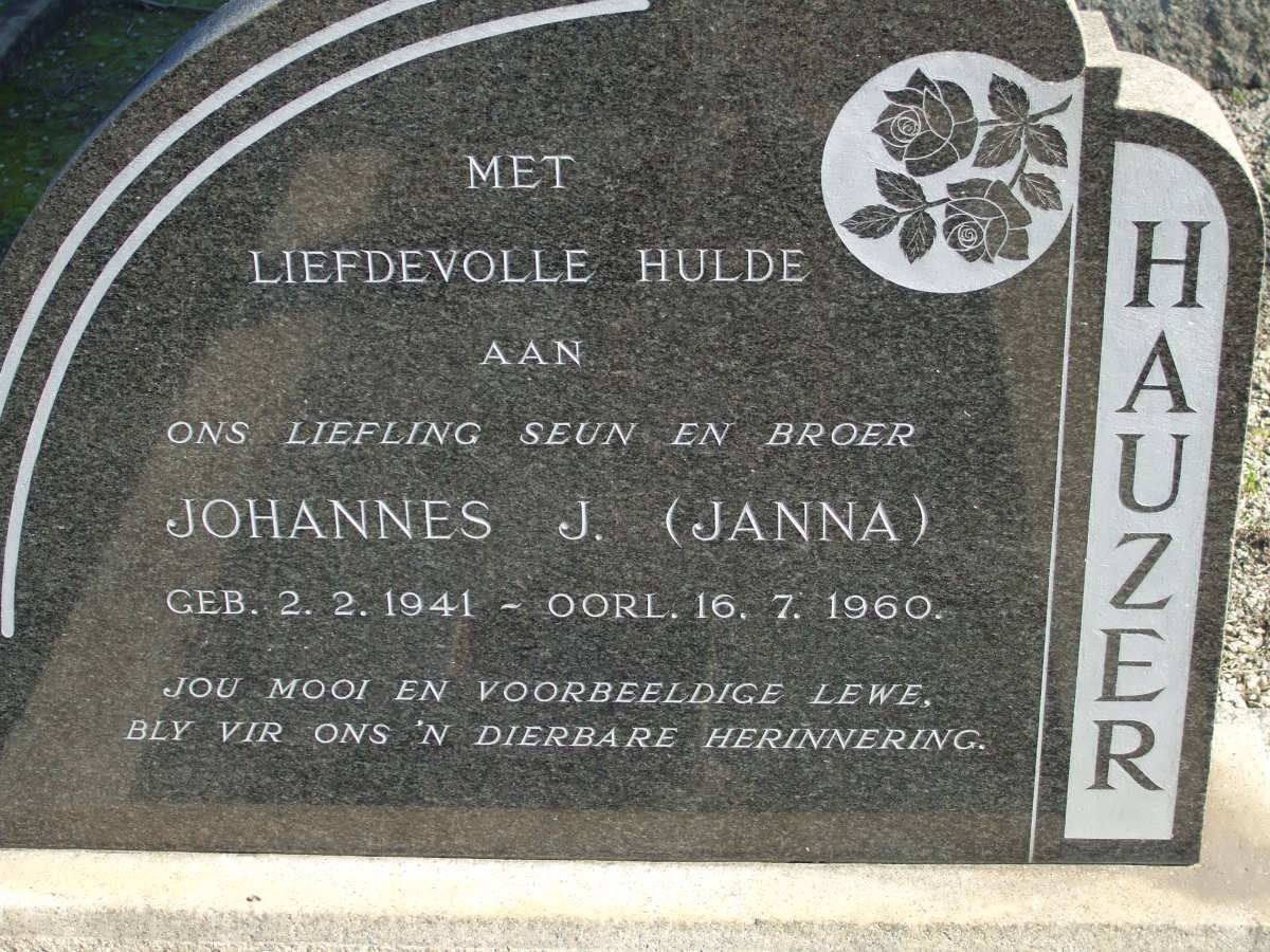 HAUZER Johannes J. 1941-1960