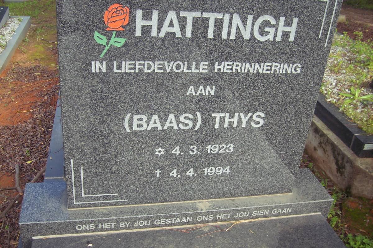 HATTINGH Thys 1923-1994