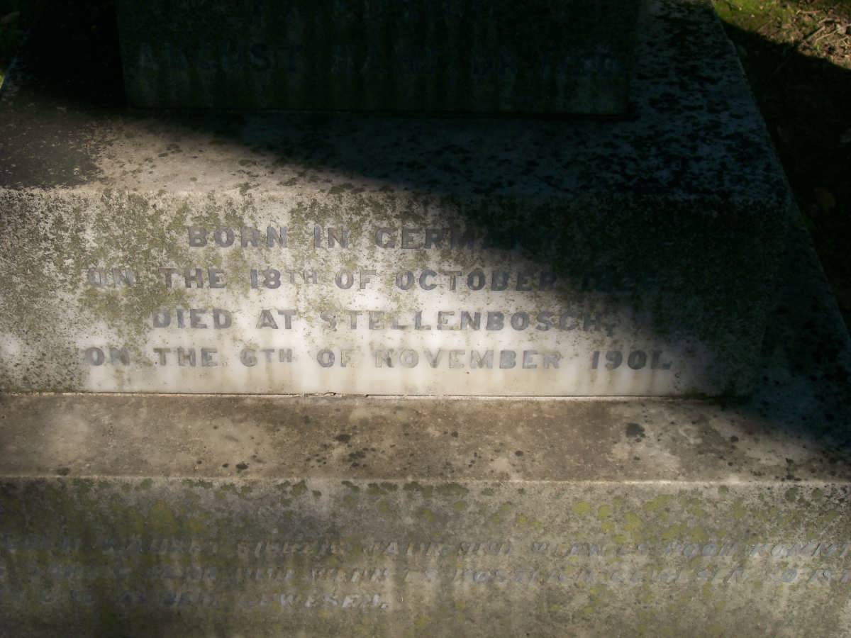 HANF Friedrich August ??-1901 :: HANF Ernst August Waldemar 1896-1933