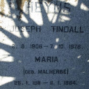 HEYNS Joseph Tindal 1906-1978 &amp; Maria MALHERBE 1911-1984