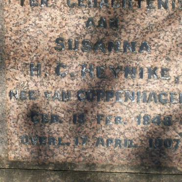 HEYNIKE Susanna H.C. nee VAN COPPENHAGEN 1848-1907