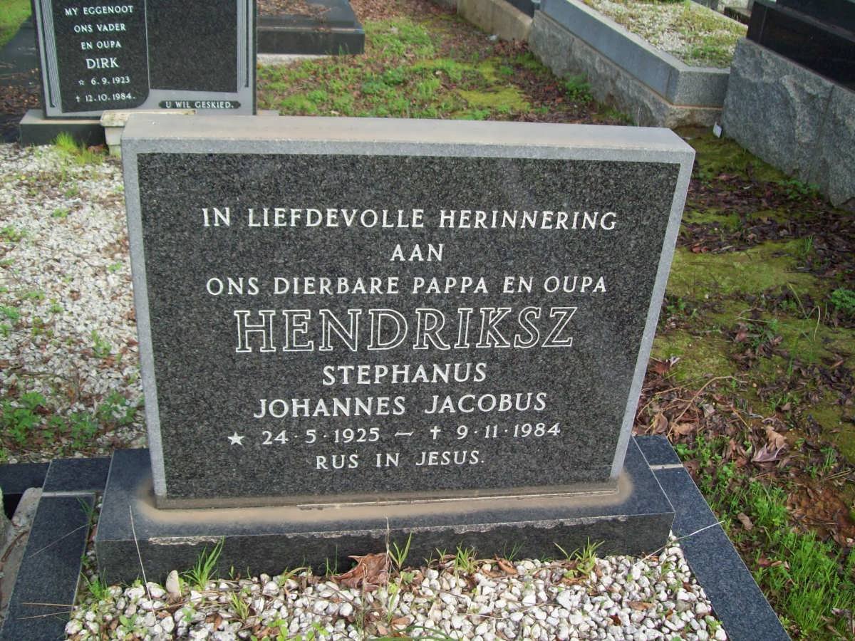 HENDRIKSZ Stephanus Johannes Jacobus 1925-1984