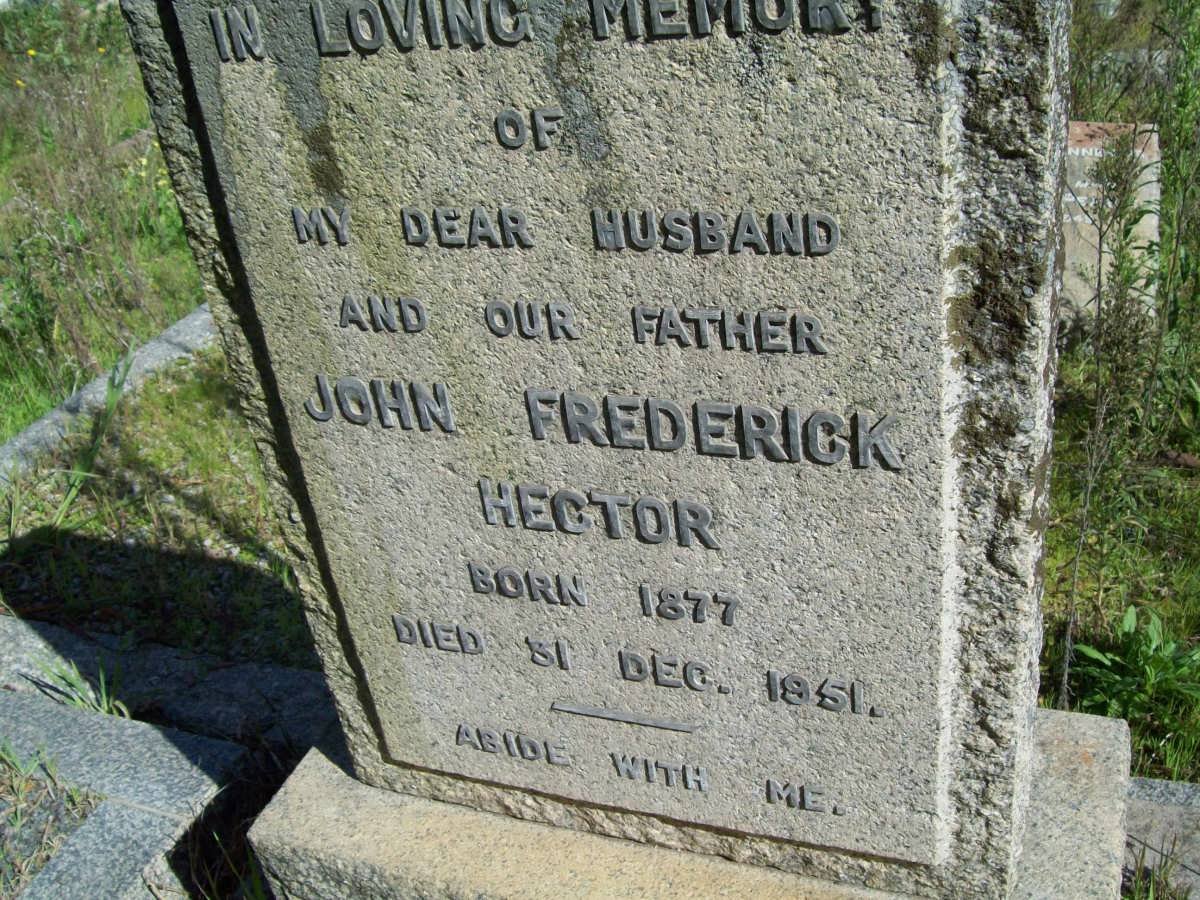 HECTOR John Frederick 1877-1951