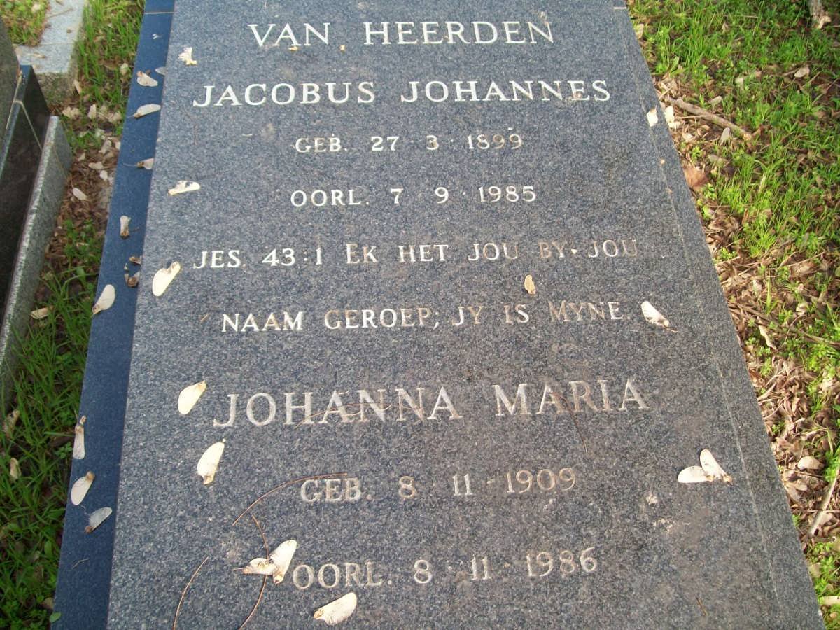 HEERDEN Jacobus Johannes, van 1899-1985 &amp; Johanna Maria 1909-1986