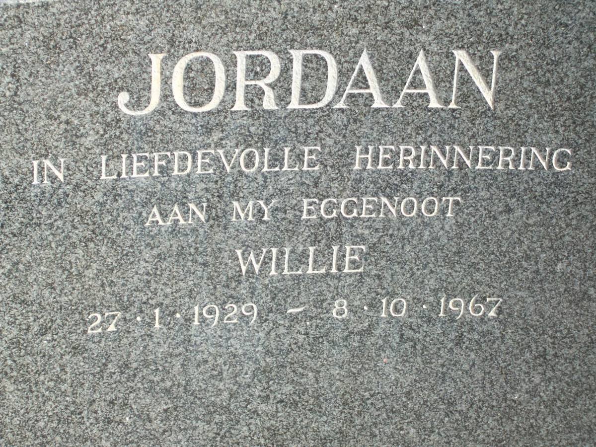 JORDAAN Willie 1929-1967