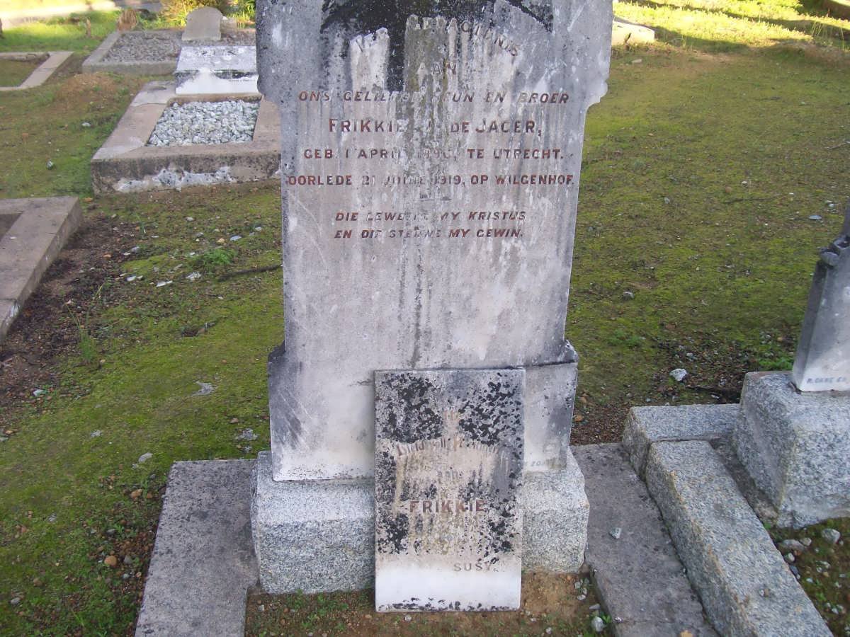 JAGER Frikkie J., de 1896-1919