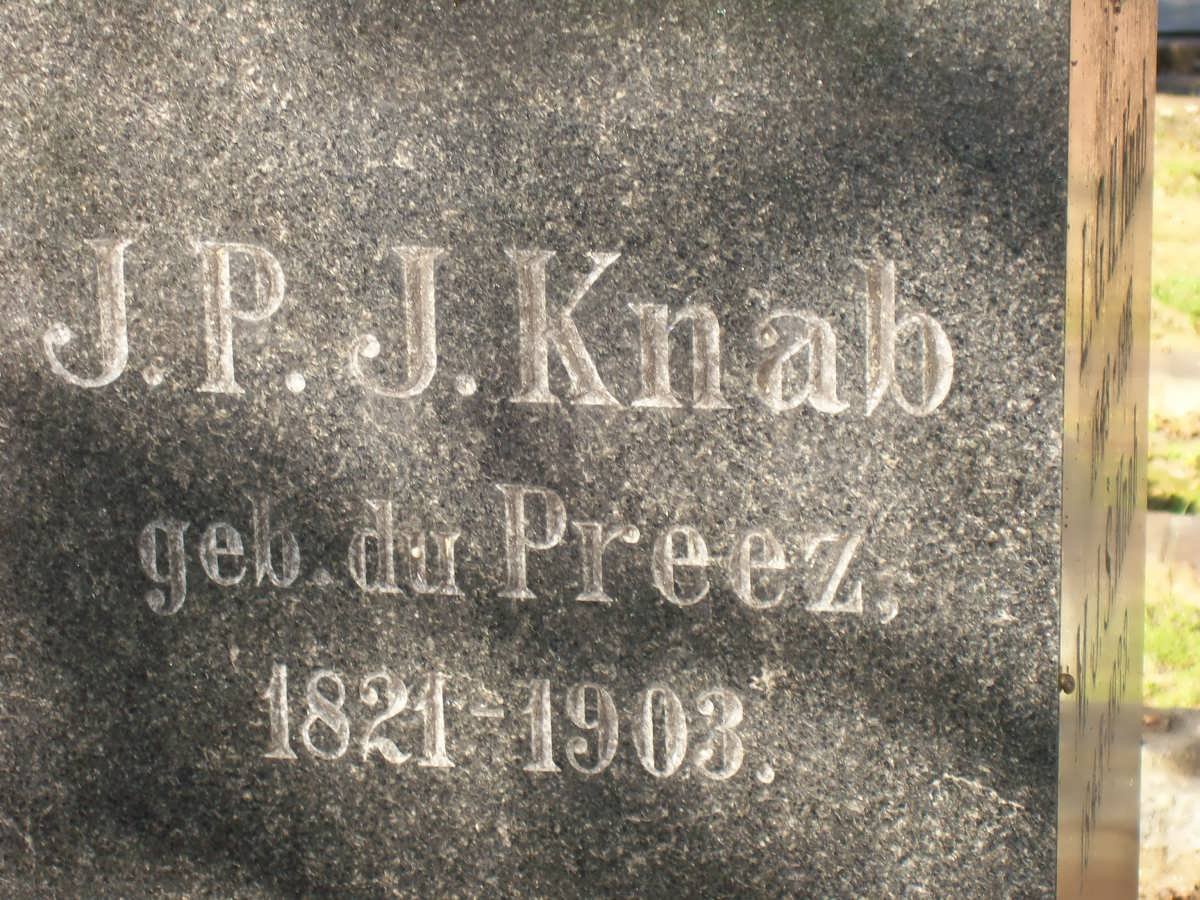 KNAB J.P. nee DU PREEZ 1821-1903