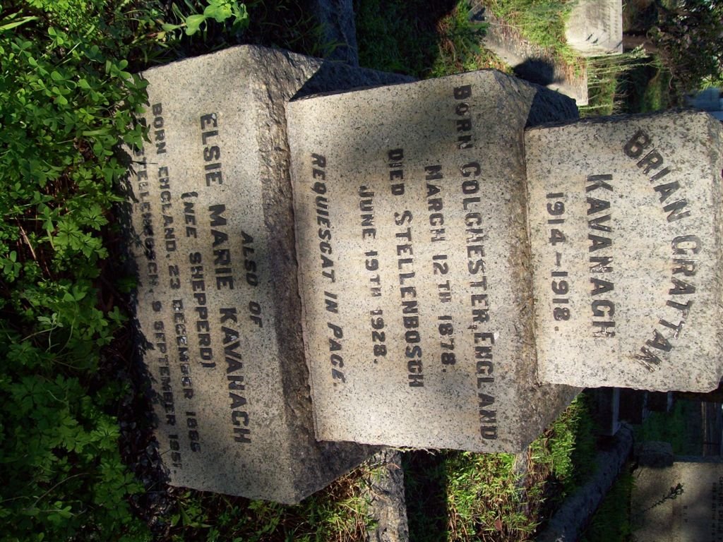 KAVANAH Brian Grattan 1914-1918 :: KAVANAGH ? 1878-1928