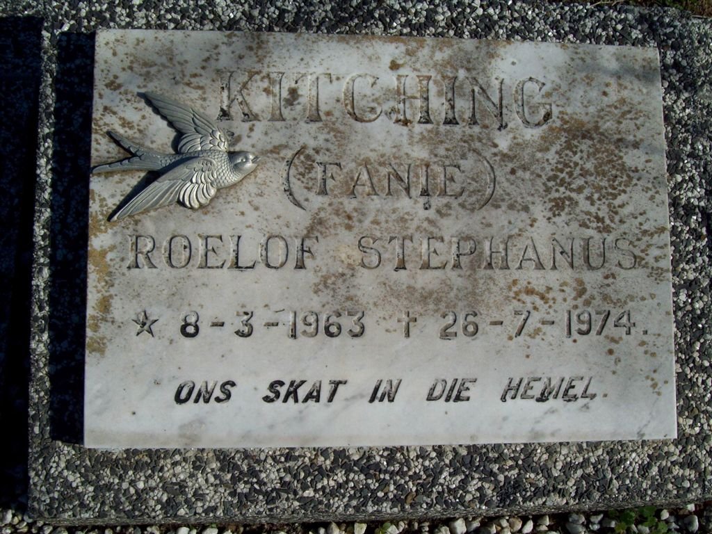 KITCHING Roelof Stephanus 1963-1974