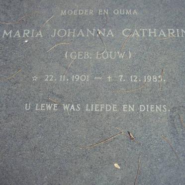 KITSHOFF Maria Johanna Catharina nee LOUW 1901-1985
