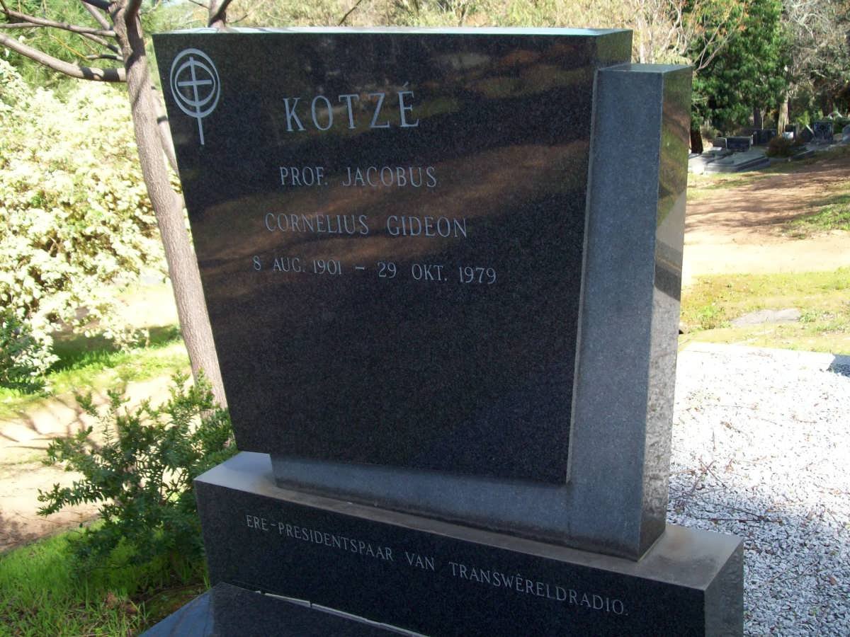 KOTZÉ Jacobus Cornelius Gideon 1901-1979