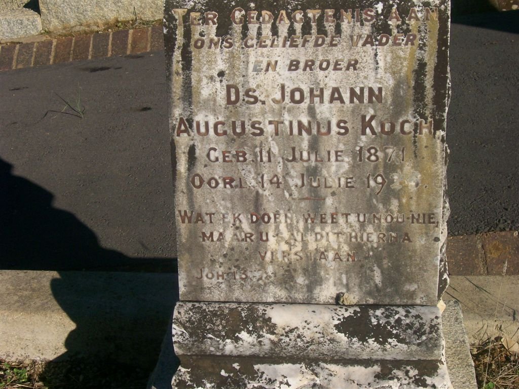 KOCH Johann Augustinus 1871-1925