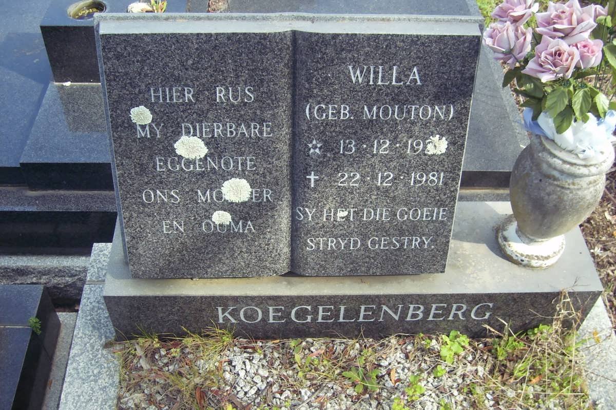 KOEGELENBERG Willa nee MOUTON 19??-1981