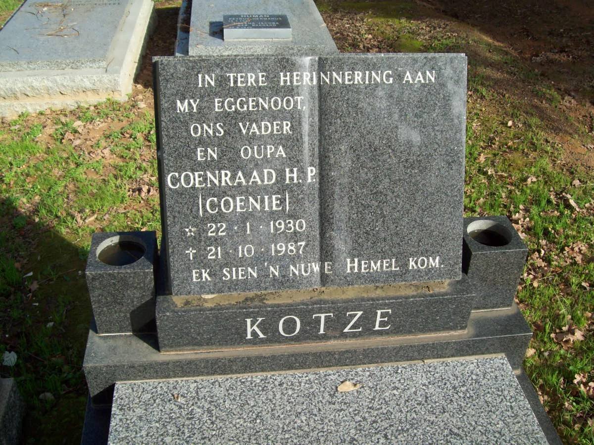 KOTZE Coenraad H.P. 1930-1987