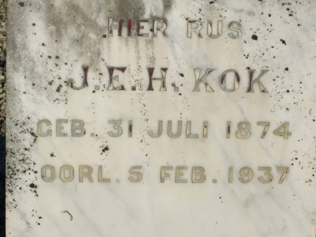 KOK J.E.H. 1874-1937