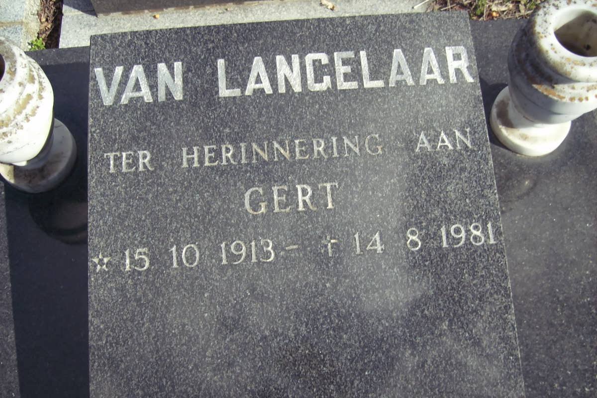 LANGELAAR Gert, van 1913-1981