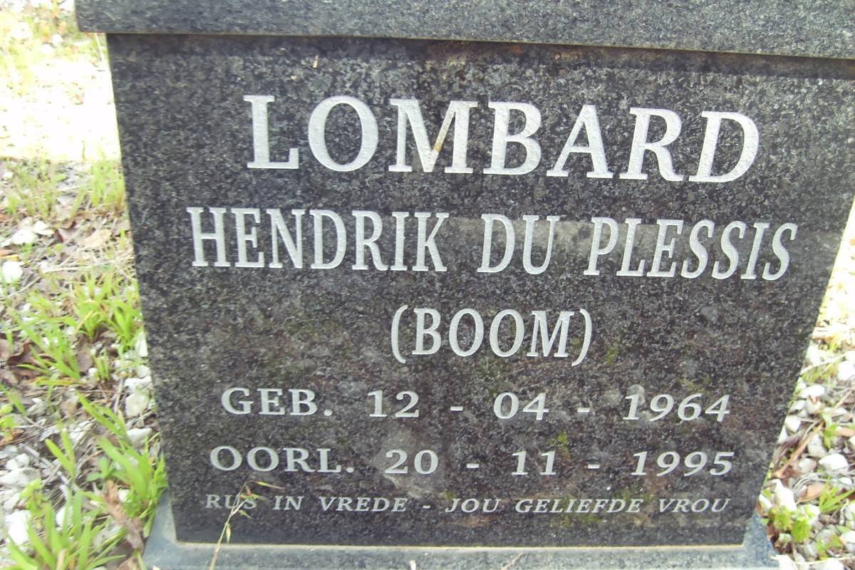LOMBARD Hendrik du Plessis 1964-1995