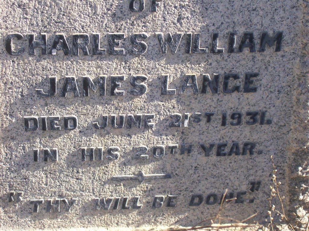 LANGE Charles William James -1931