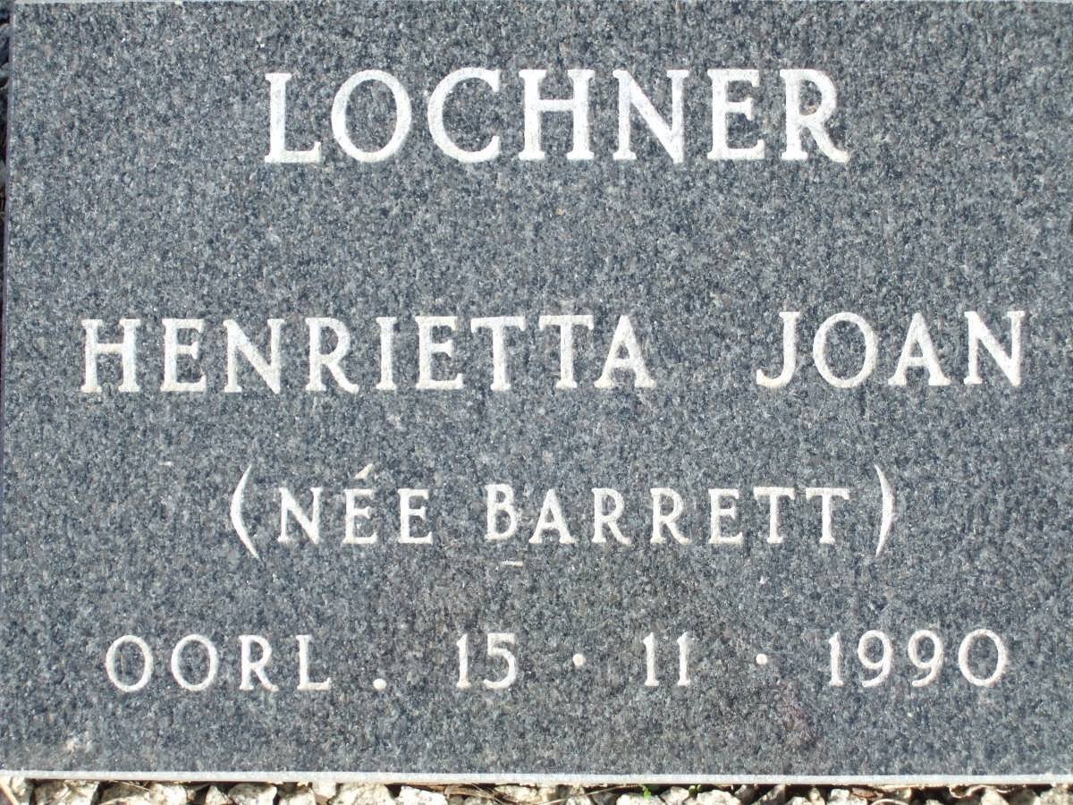 LOCHNER Henrietta Joan nee BARRETT -1900