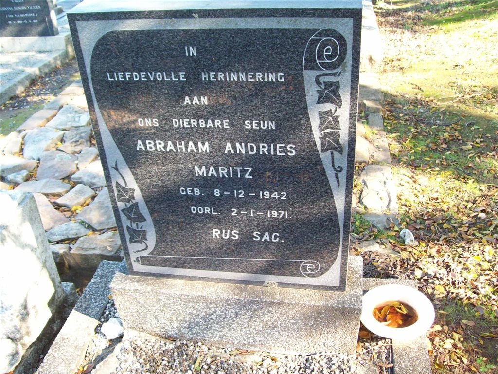 MARITZ Abraham Andries 1942-1971