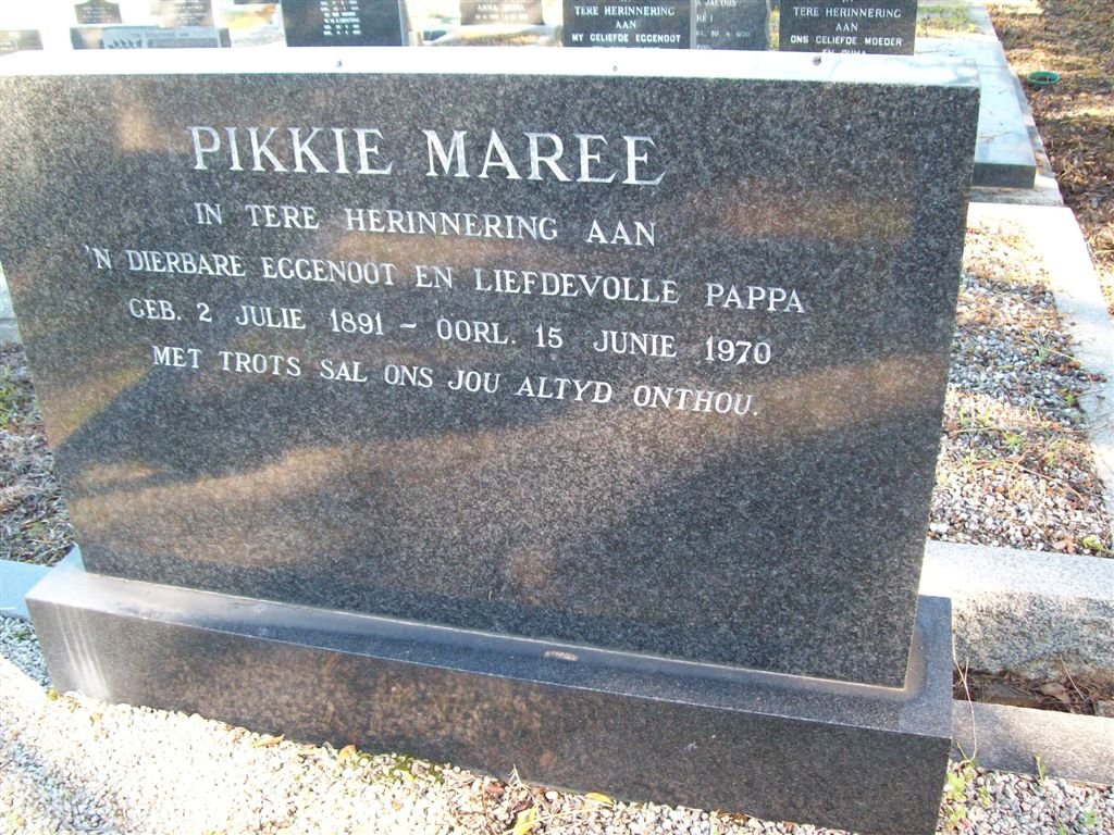 MAREE Pikkie 1891-1970