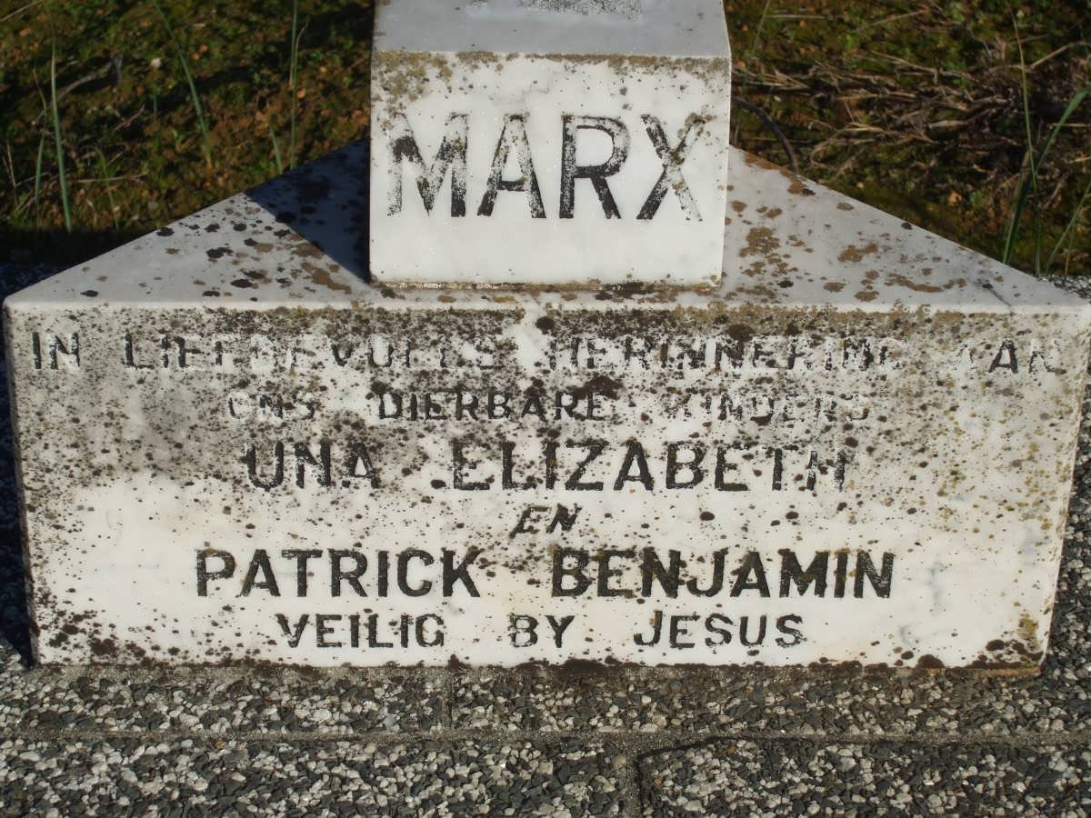 MARX Patrick Benjamin &amp; Una Elizabeth