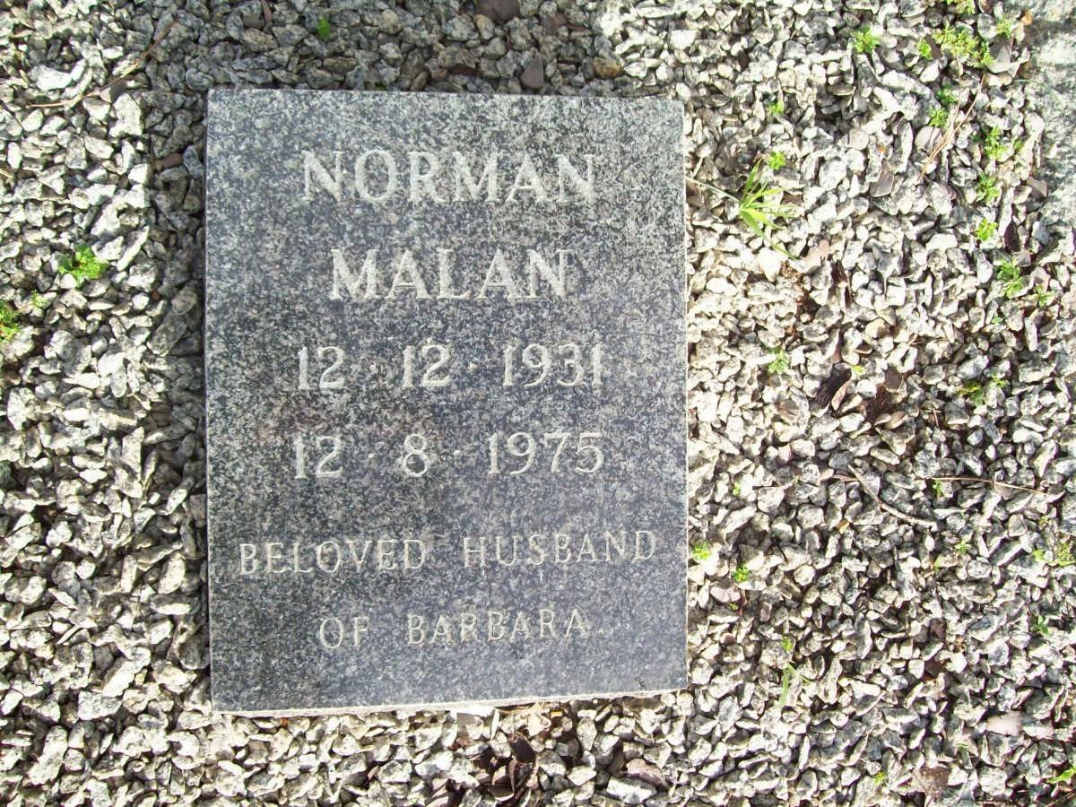 MALAN Norman 1931-1975