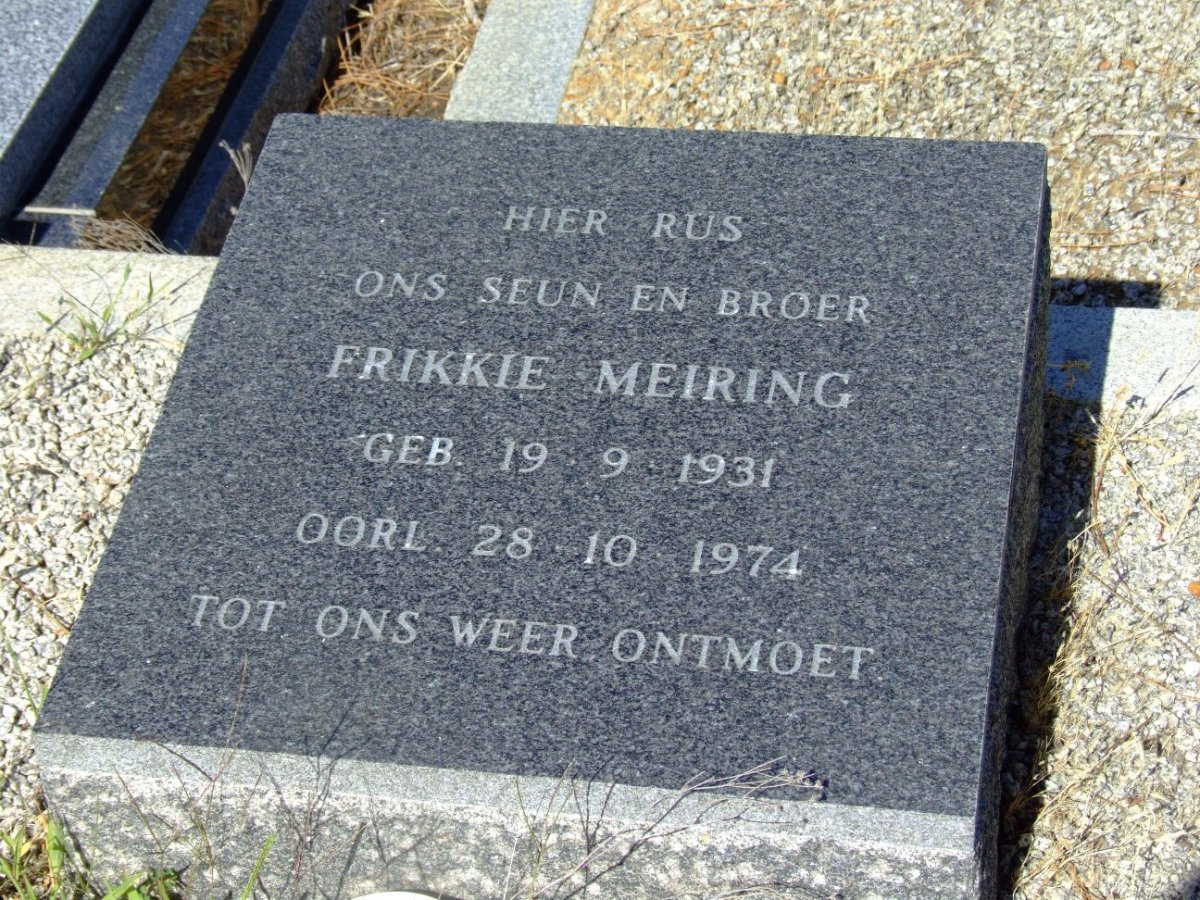 MEIRING Frikkie 1931-1974