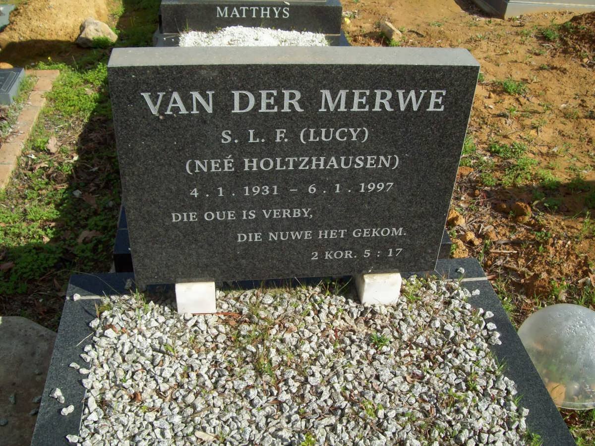 MERWE S.L.F., van den nee HOLTZHAUSEN 1931-1997