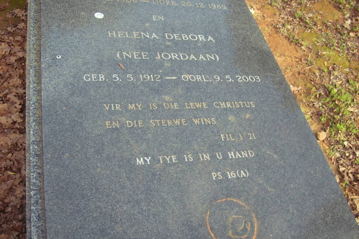 MERWE Helena Debora, van der nee JORDAAN 1912-2003