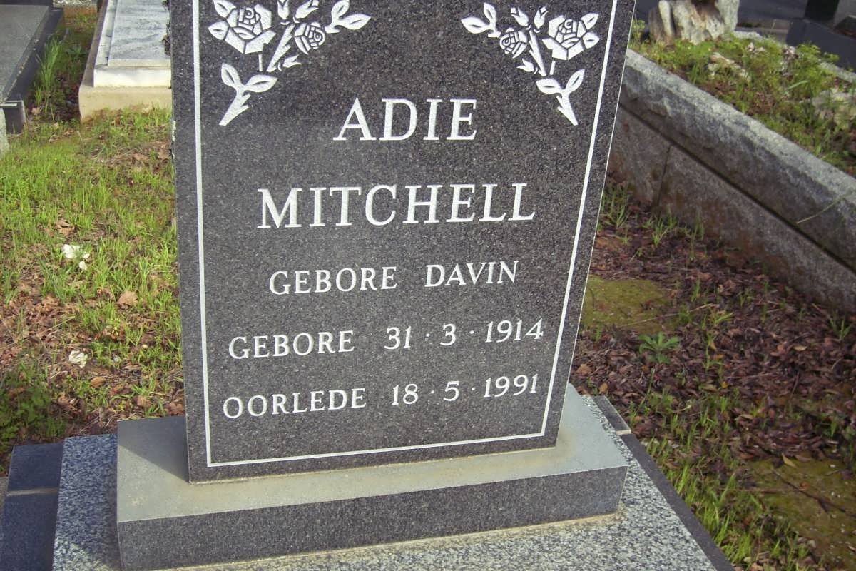 MITCHELL Adie nee DAVIN 1914-1991