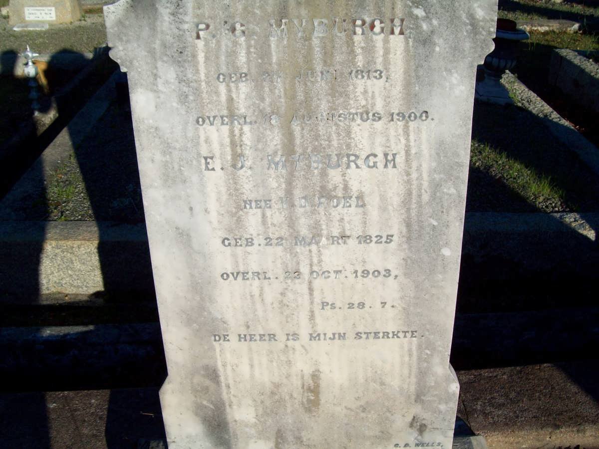 MYBURGH P.G. 1813-1900 &amp; E.J. V.D. POEL 1825-1903