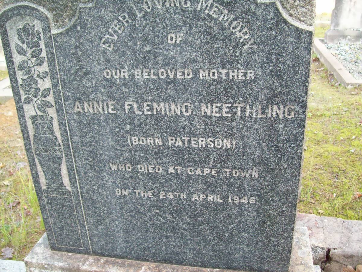 NEETHLING Annie Flemming nee PATERSON -1946