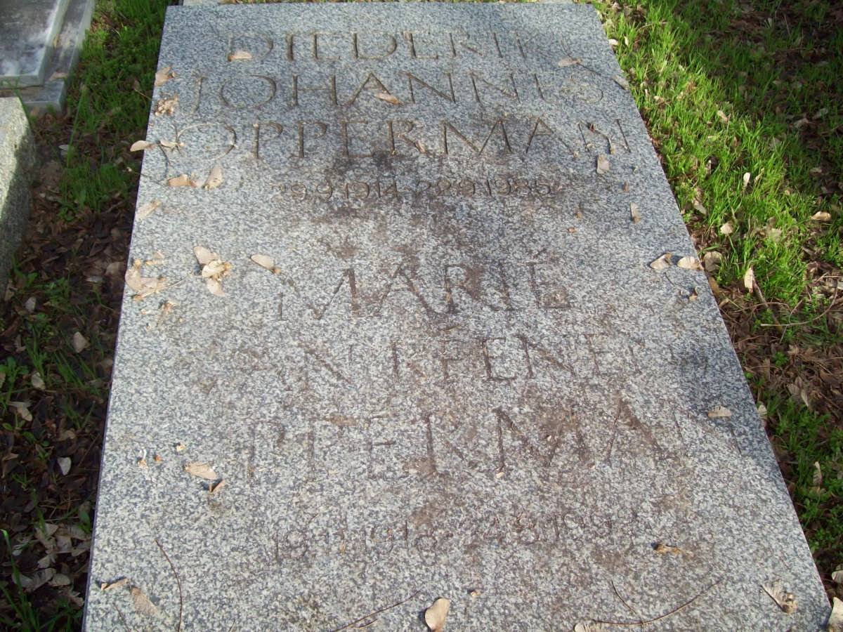 OPPERMAN Diederik Johannes 1914-1985 &amp; Marie van Reenen 1918-1999
