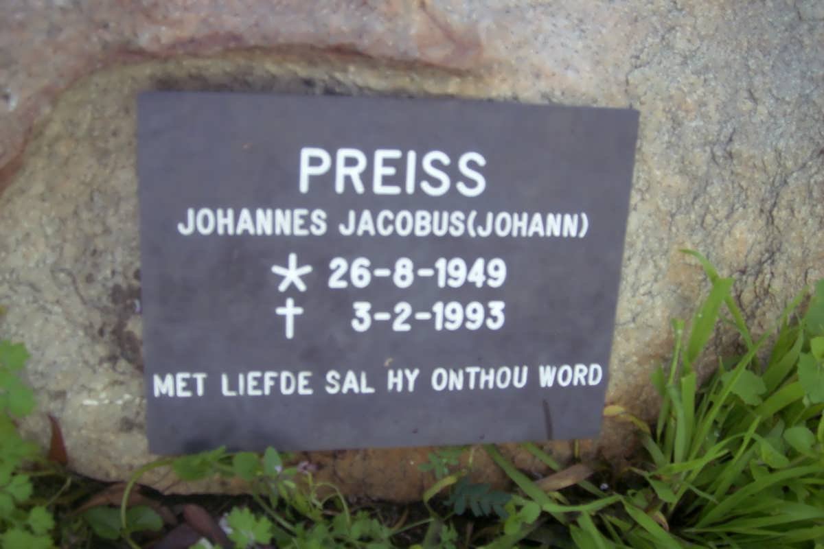 PREISS Johannes Jacobus 1949-1993