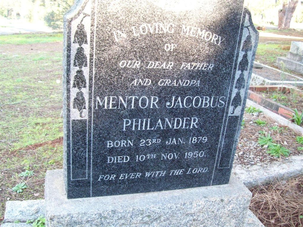 PHILANDER Mentor Jacobus 1879-1950