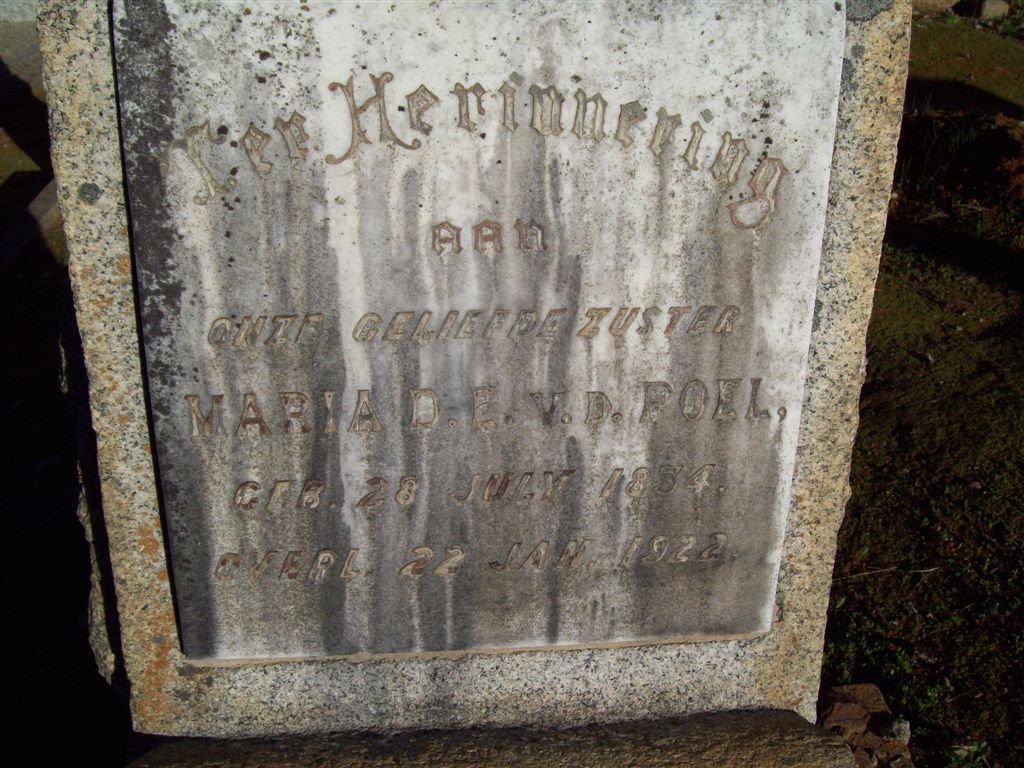 POEL Maria D.E., v.d. 1834-1922