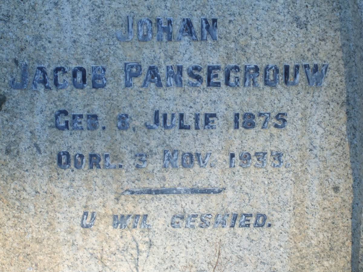 PANSEGROUW Jacob 1875-1933