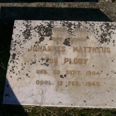 PLOOY Johannes Mattheus, du 1904-1949