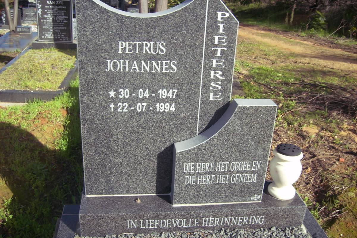 PIETERSE Petrus Johannes 1947-1994